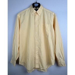 Ralph Lauren Men's Large Bertrand Yellow Check Long Sleeve Button Shirt Read